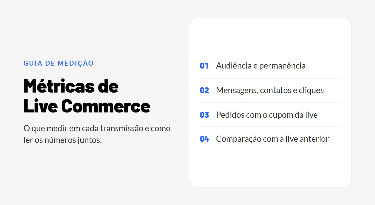 Métricas de Live Commerce: o que medir e como interpretar