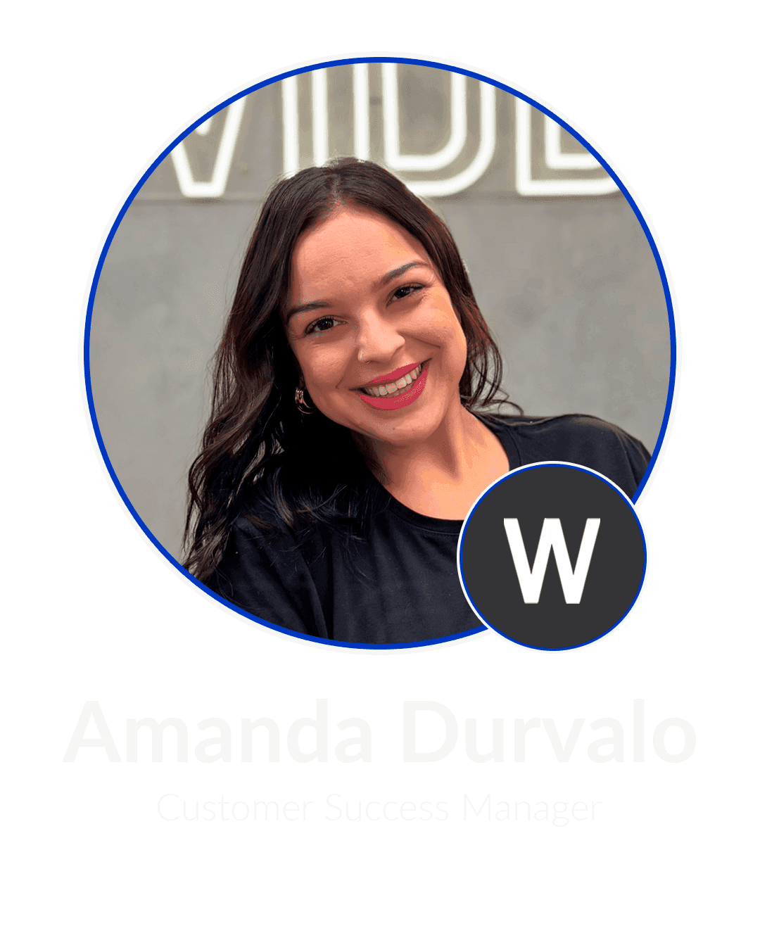 Amanda, palestrante do webinar
